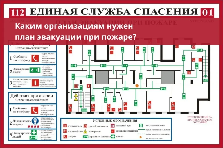 Каким организациям нужен план эвакуации при пожаре?